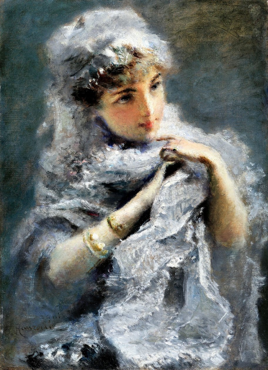 Englantilainen tyttö, 1886. tekijältä Daniele Ranzoni