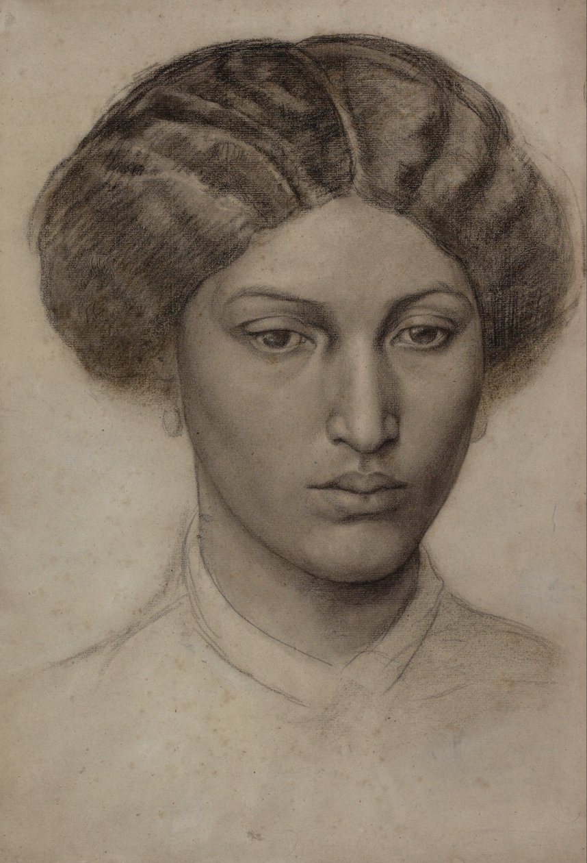 Nuoren naisen pää (rouva Eaton) tekijältä Dante Gabriel Charles Rossetti