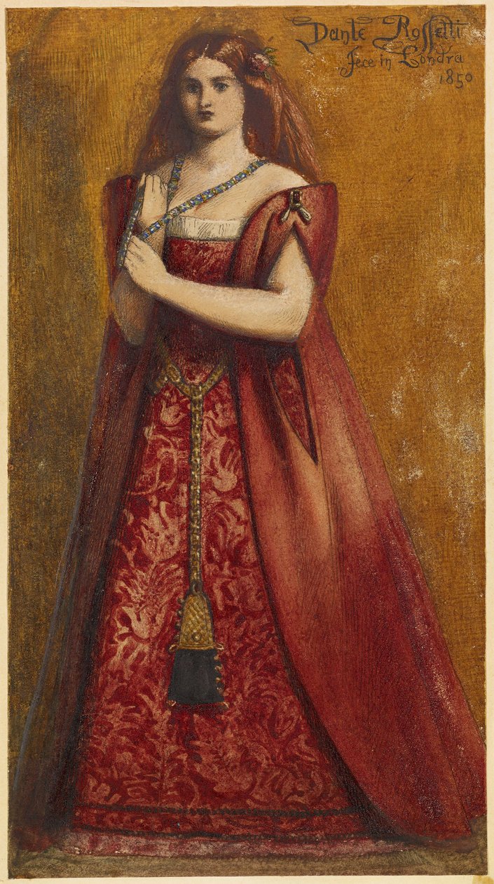Punainen pukeutunut tekijältä Dante Gabriel Charles Rossetti
