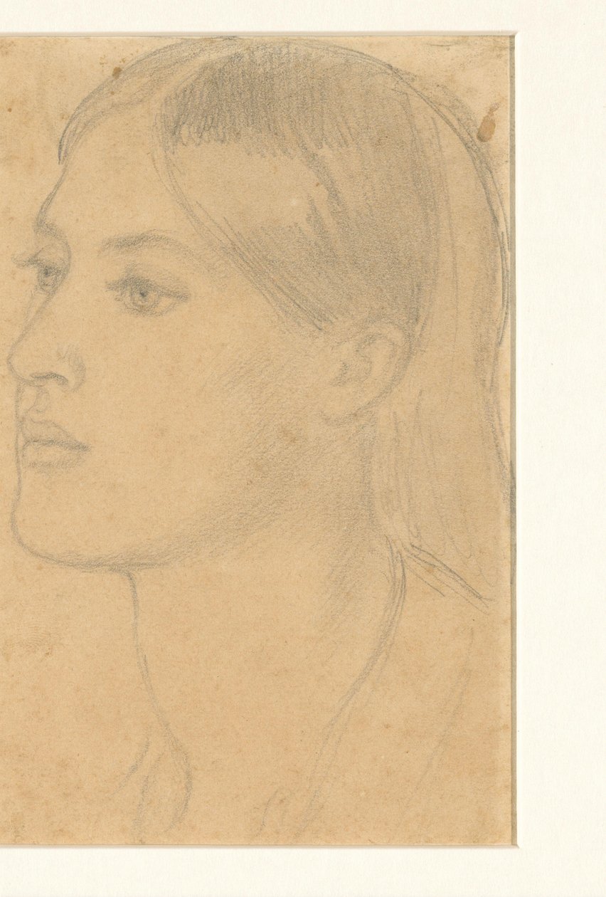 naisen pää tekijältä Dante Gabriel Rossetti (attributed to)