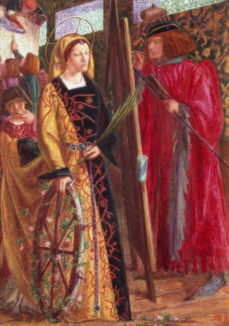 Pyhä Katariina tekijältä Dante Gabriel Charles Rossetti