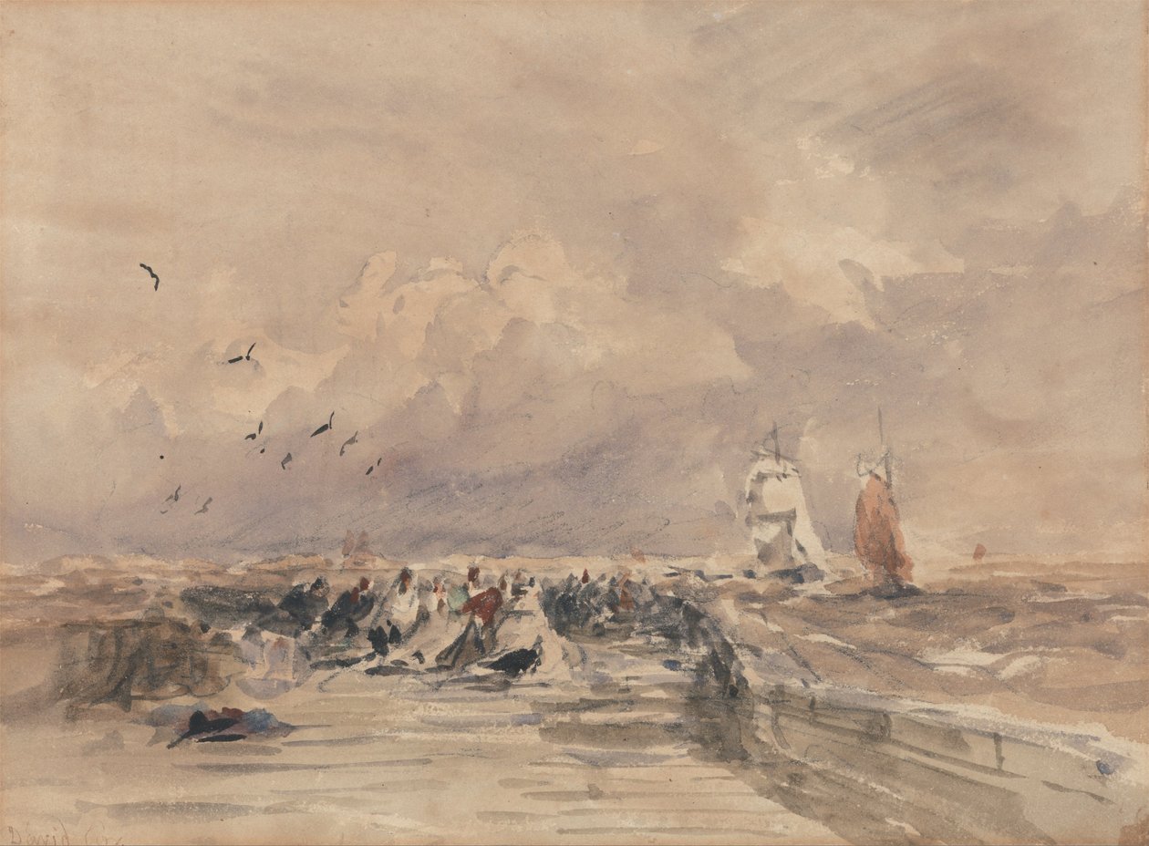 Dieppe Pier, jäykkä tuuli tekijältä David Cox
