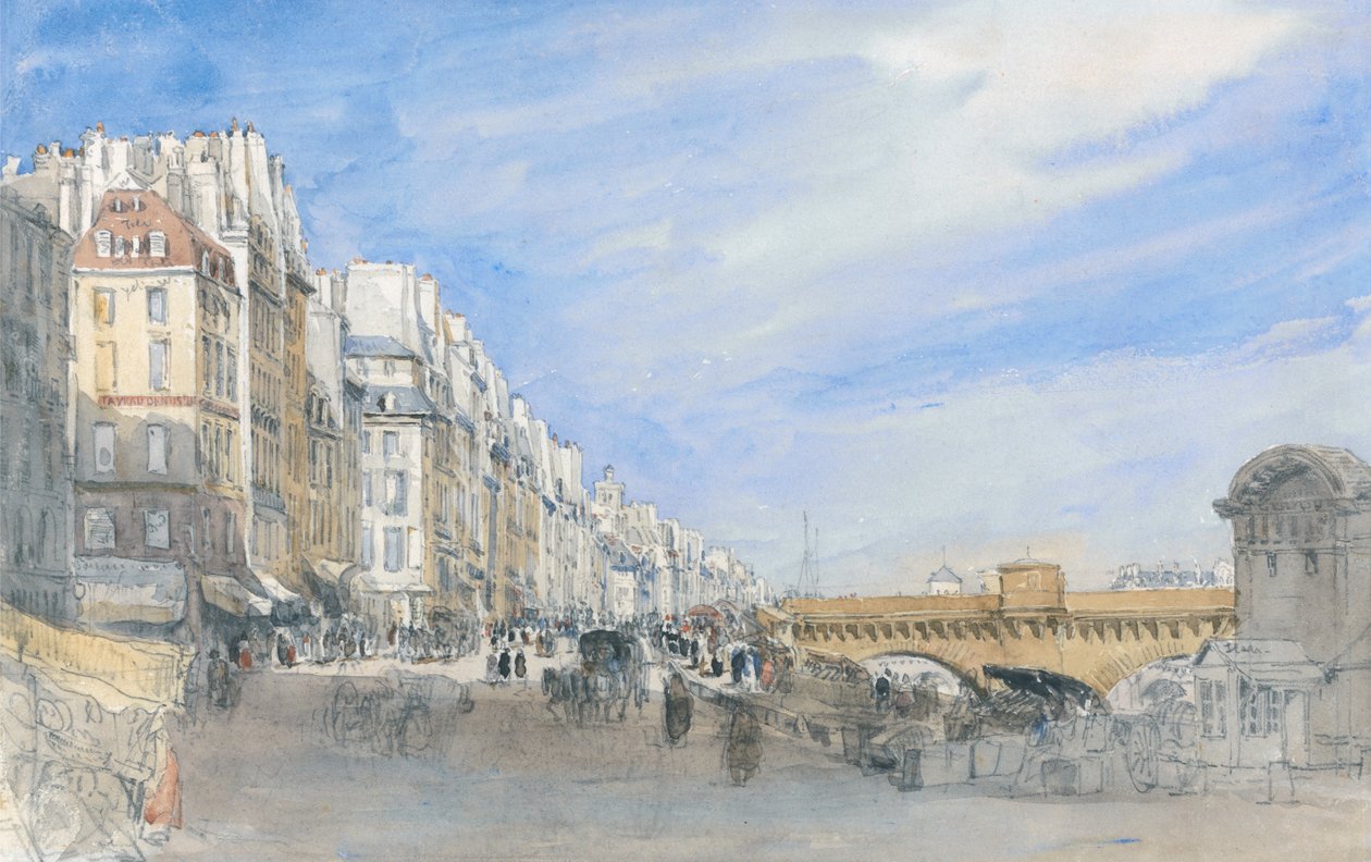 Pont Neuf, Quai de lEcole, Pariisi tekijältä David Cox
