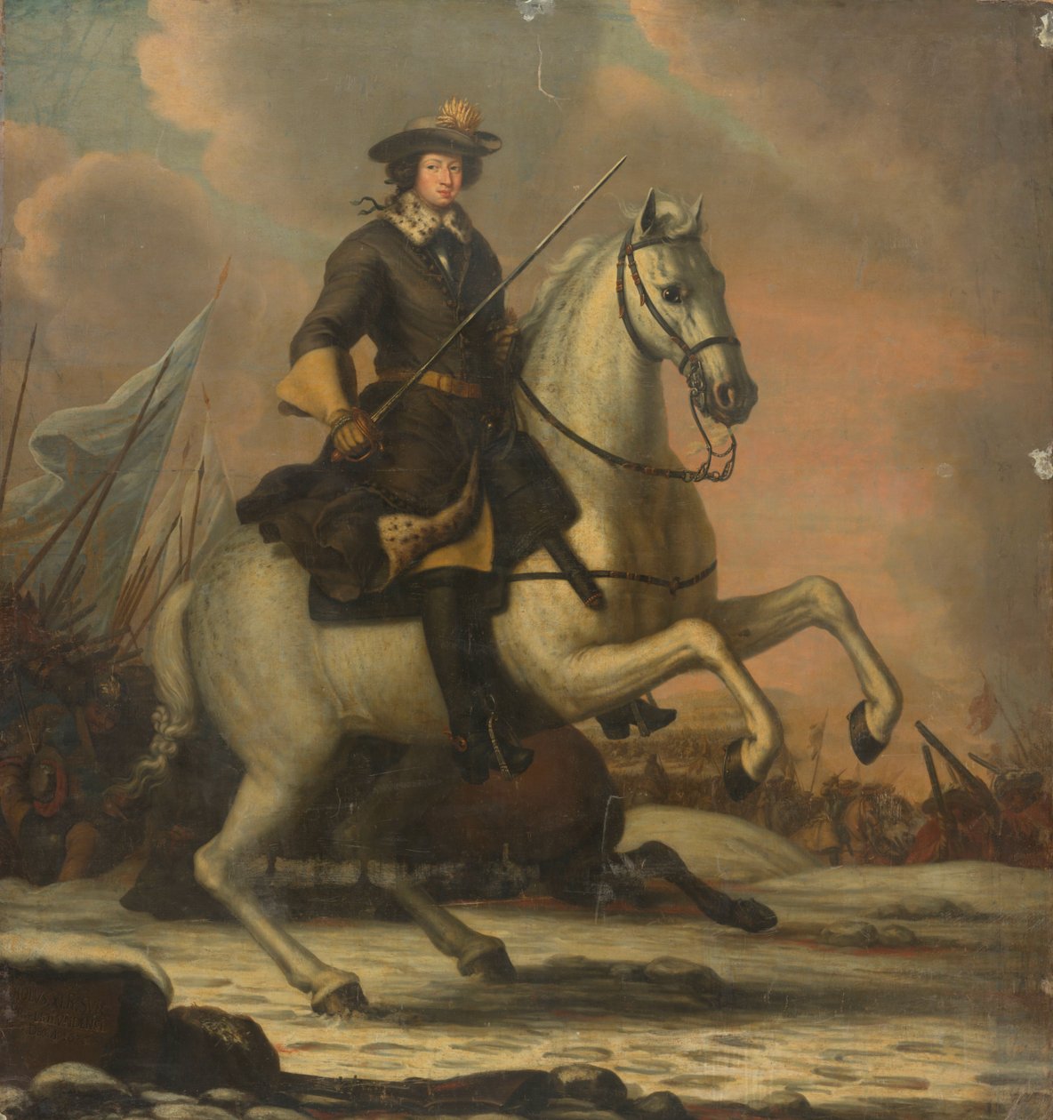 Portret van Karel XI, Zweden tekijältä David Klöcker Ehrenstrahl