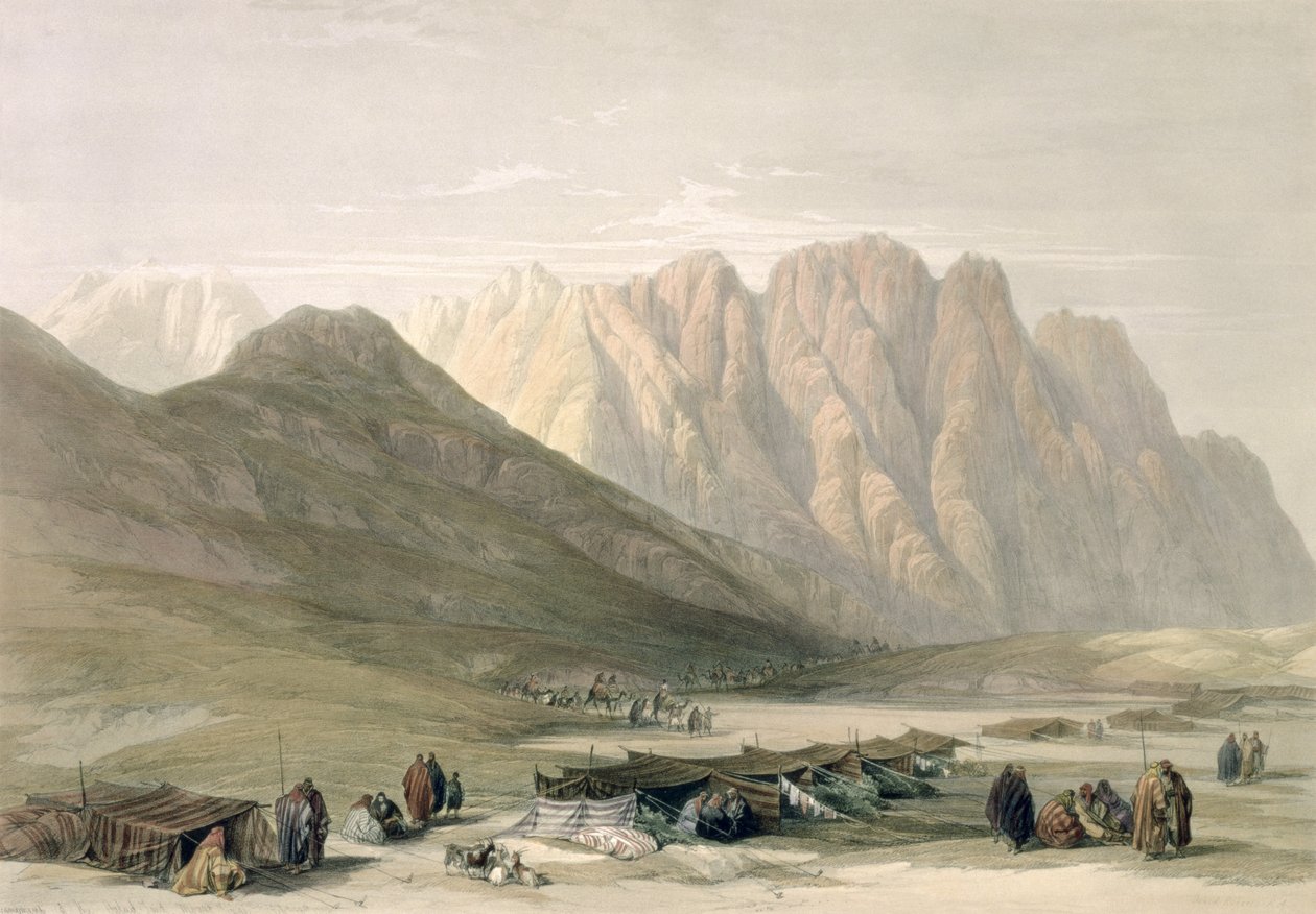 Aulad-Saidin leirintäalue, Siinai-vuori, 18. helmikuuta 1839, levy 110 