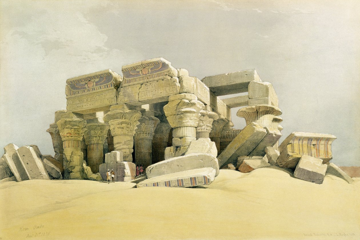 Kom Ombon temppelin rauniot, Egyptistä ja Nubiasta, Vol.1 (katso myös 84718) tekijältä David Roberts
