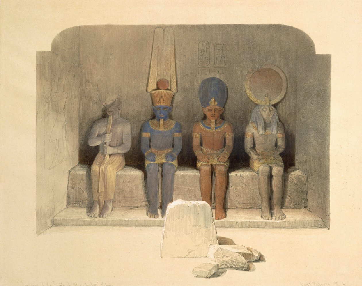 Abu Simbelin temppelin pyhäkkö, Egyptistä ja Nubiasta, Vol.1 tekijältä David Roberts
