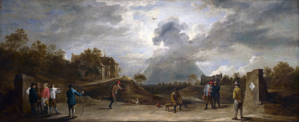 Talonpojat jousiammunnassa tekijältä David Teniers the Younger