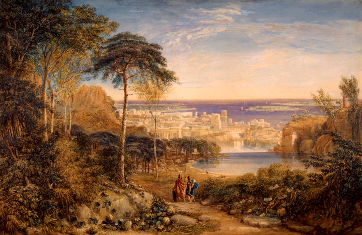 Carthage: Aeneas ja Achates, 1825 tekijältä David Cox