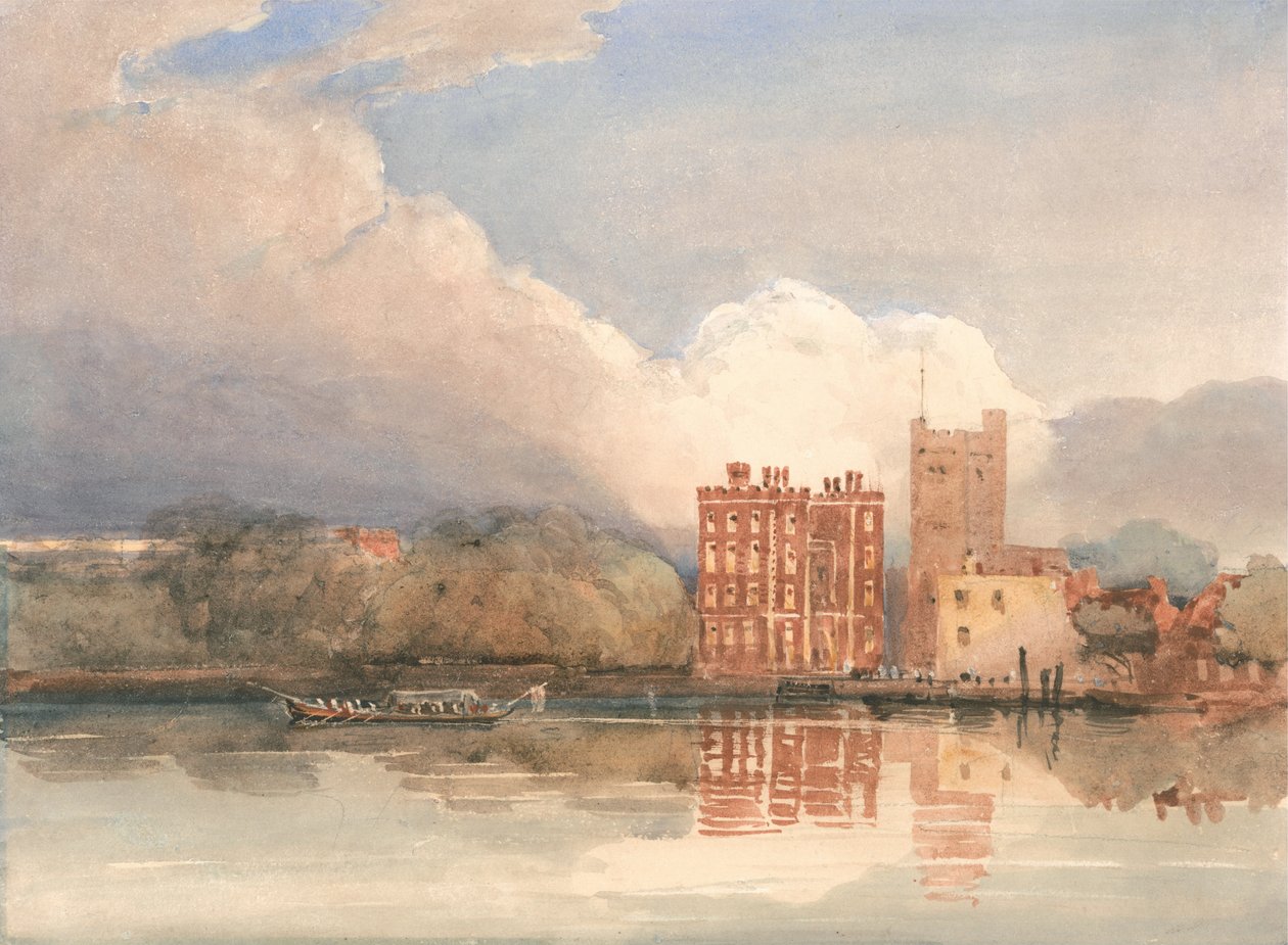 Näkymä Lambethin palatsiin Thamesin rannalla tekijältä David Cox