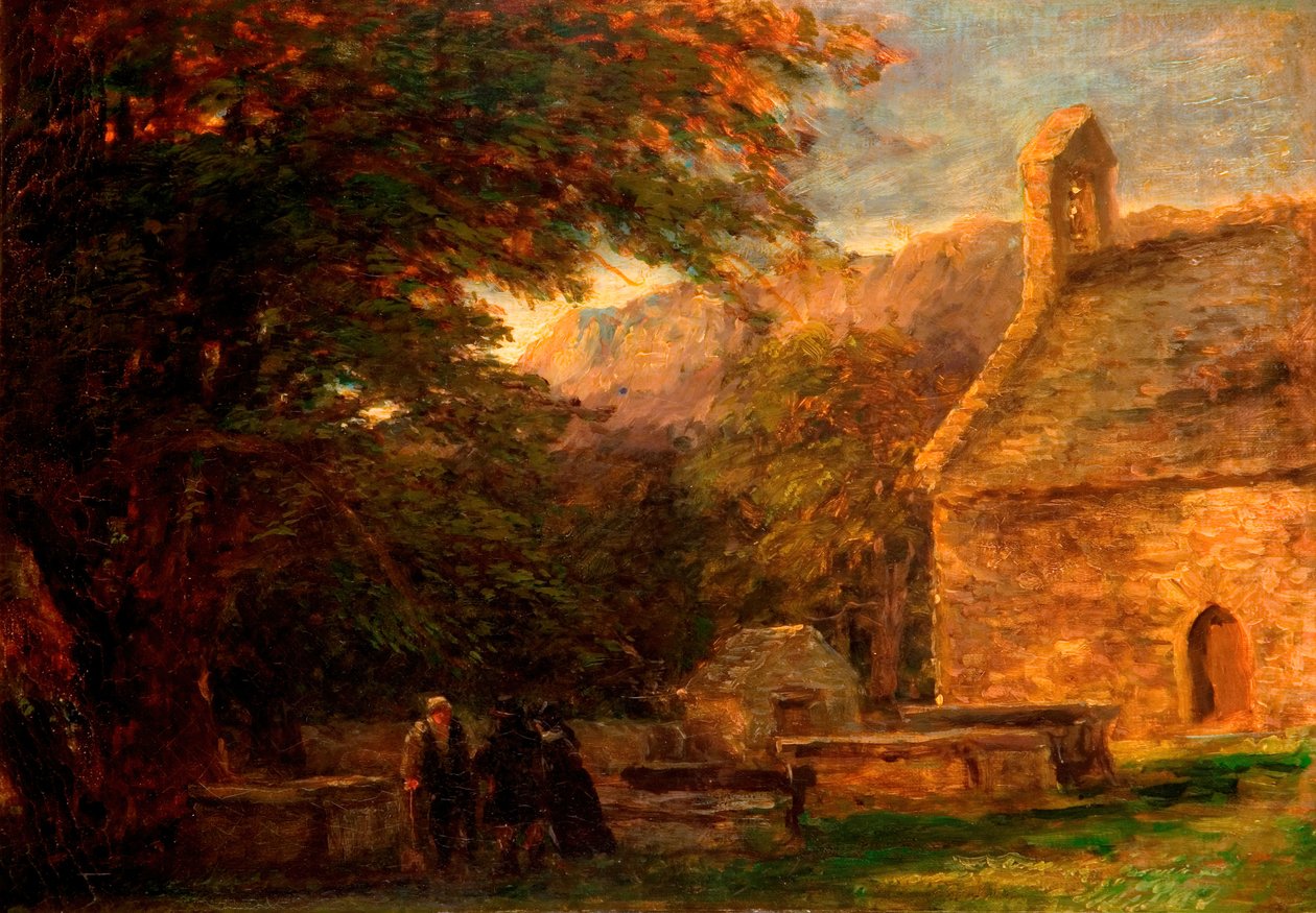 Kirkko, Bettws-y-Coed, 1844-1856. tekijältä David Cox the elder