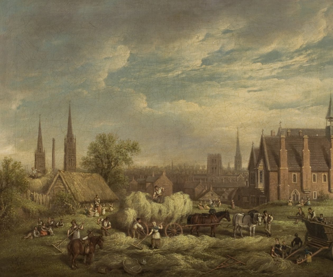 Heinänteko Coventryssa, 1800-luvun puoliväli tekijältä David Gee