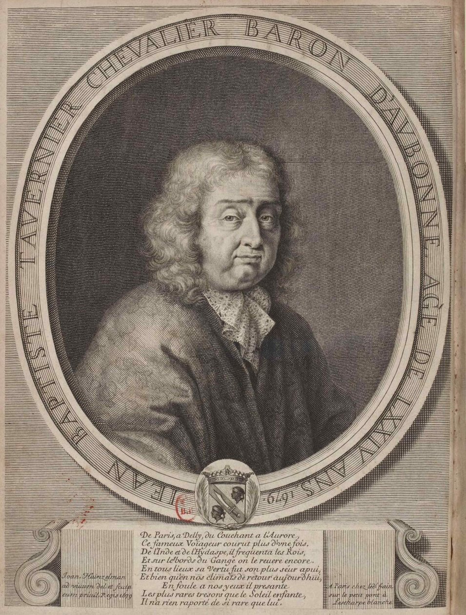 Muotokuva Jean-Baptiste Tavernierista (1605-1689) tekijältä David Klöcker Ehrenstrahl