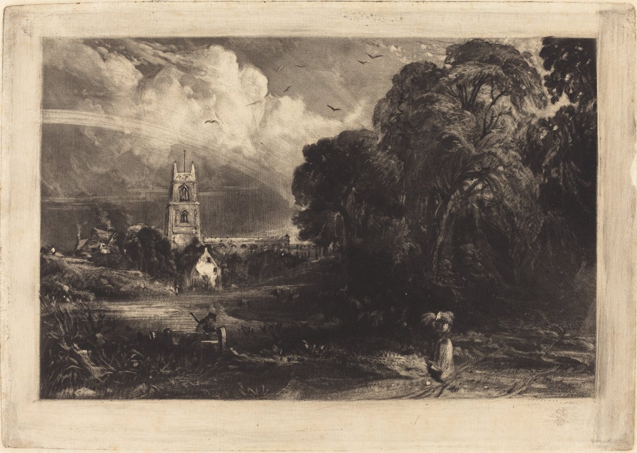 Stoke-by-Nayland tekijältä David Lucas after John Constable