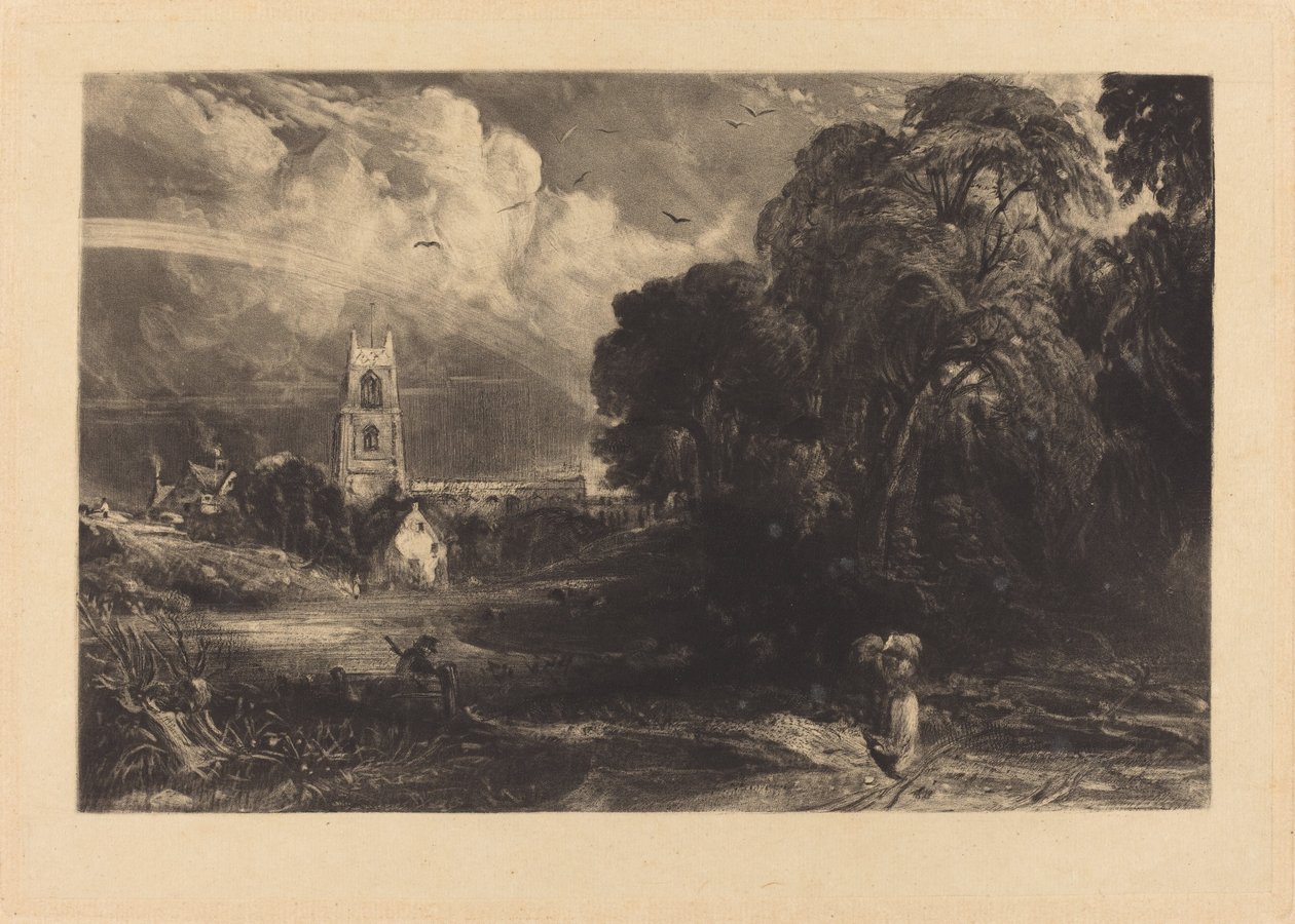 Stoke-by-Nayland tekijältä David Lucas after John Constable