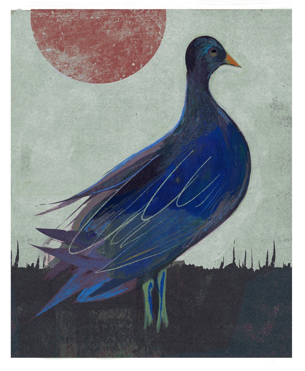 Pigeon Blues, 2023 (sekoitettu media) tekijältä David McConochie