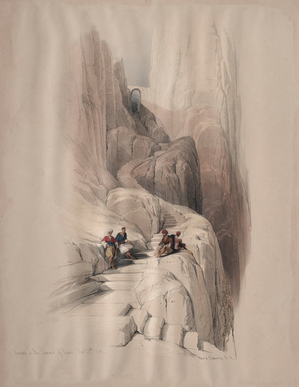 Nousu Siinain huipulle, 1839. tekijältä David Roberts
