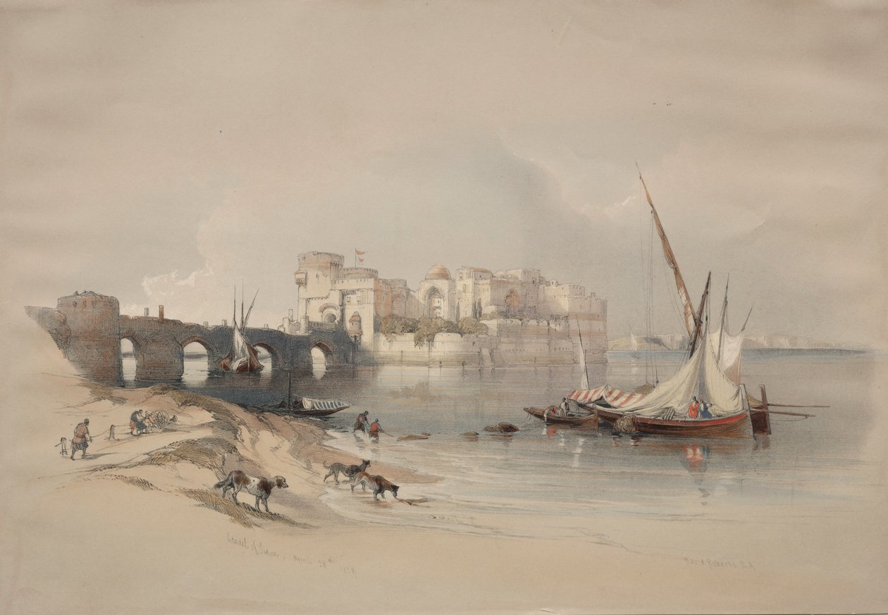 Sidonin linnoitus, 1839. tekijältä David Roberts