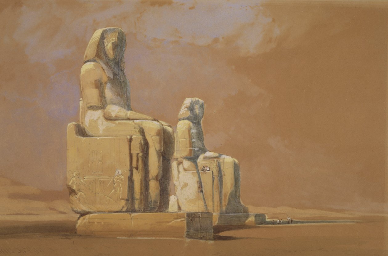 Colossi, Thebes, 1838 tekijältä David Roberts