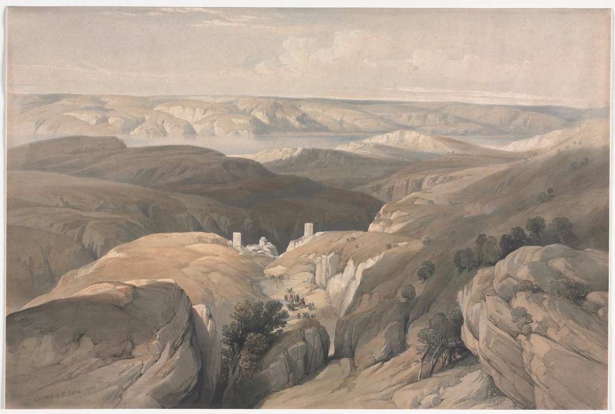 Pyhän Saban luostari, 1839. tekijältä David Roberts