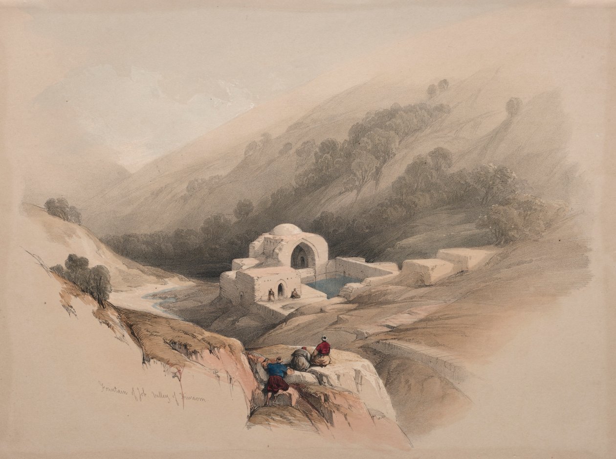 Jobin lähde, Hinnomin laakso, 1839. tekijältä David Roberts