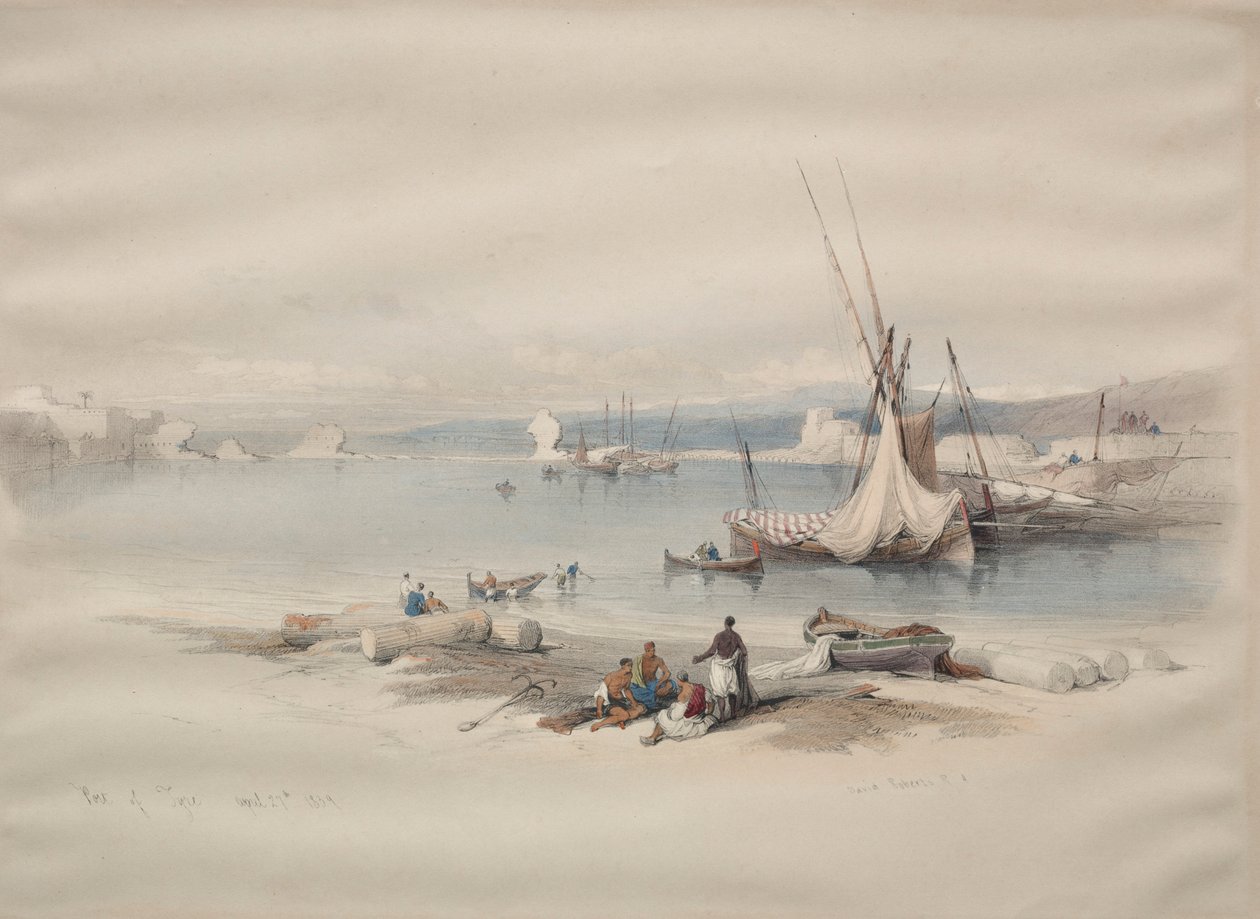 Tyren satama, 1839. tekijältä David Roberts