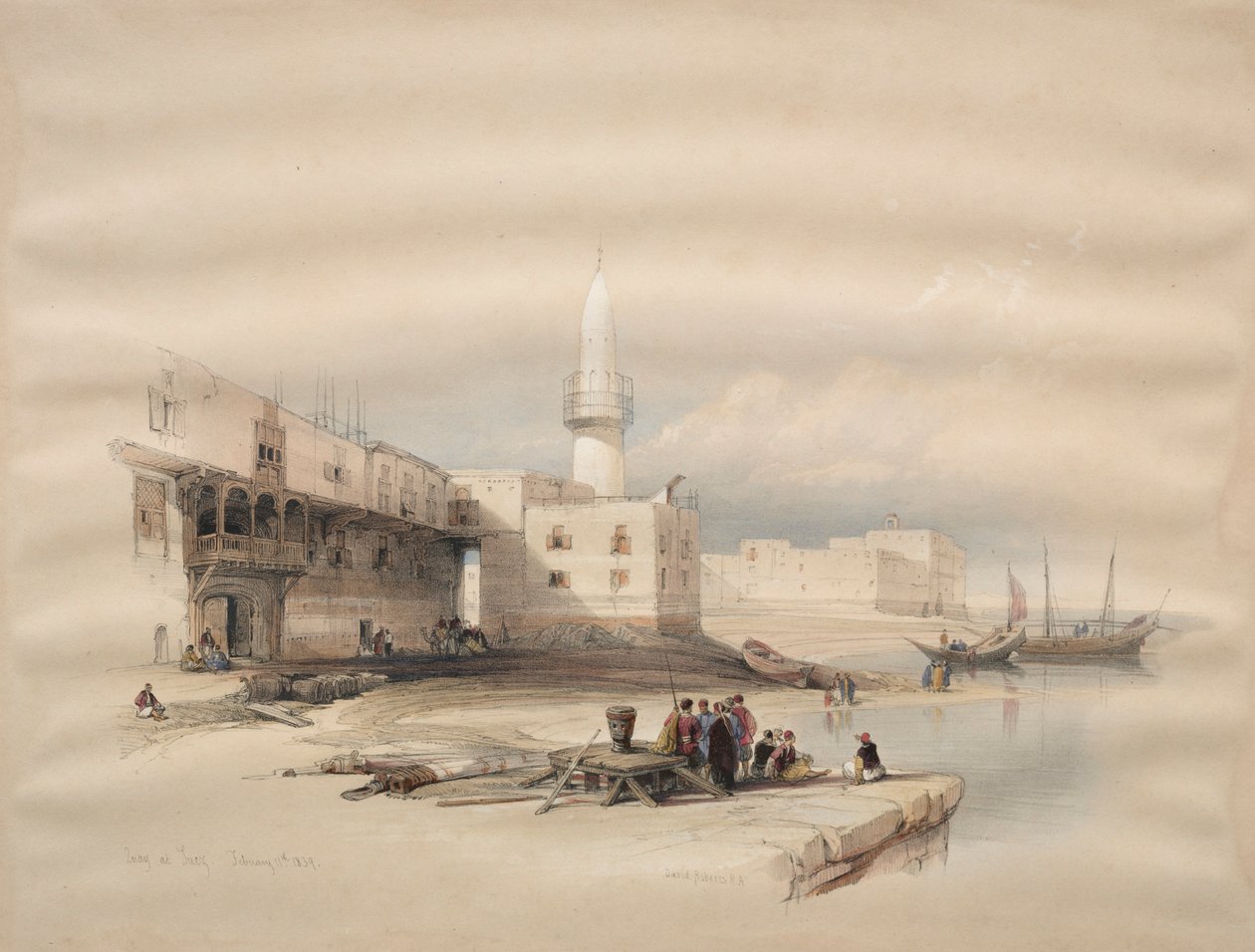 Suezin laituri, 1839. tekijältä David Roberts