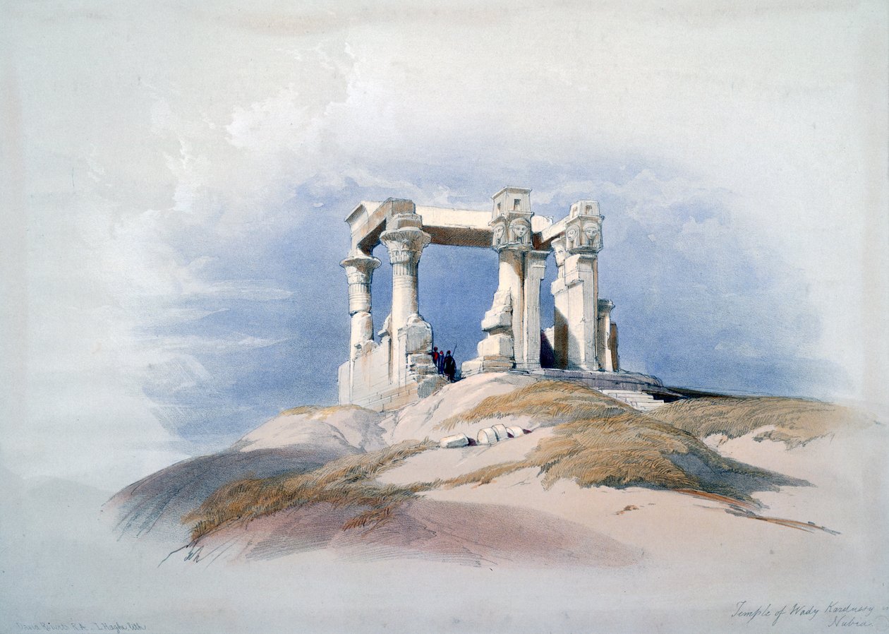 Wady Kardassyn temppeli, Nubia, 1800-luku tekijältä David Roberts
