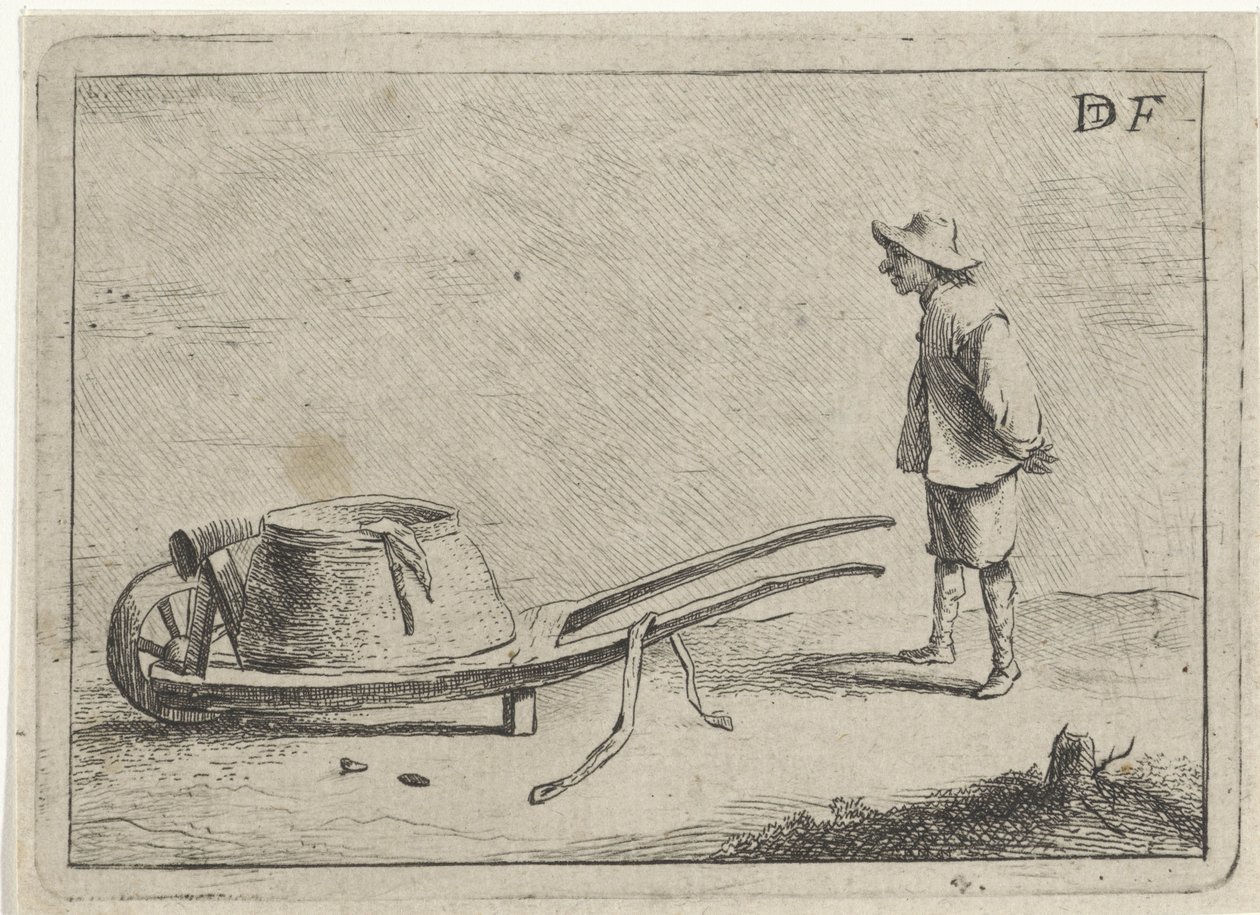 Mies kottikärryissä tekijältä David Teniers (II)