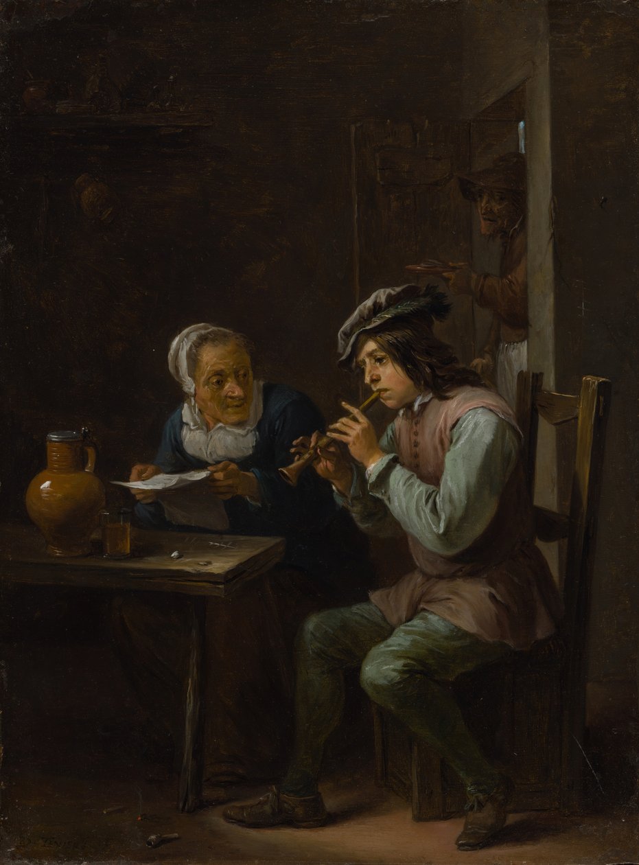 The Flageolet Player, 163540. tekijältä David Teniers II