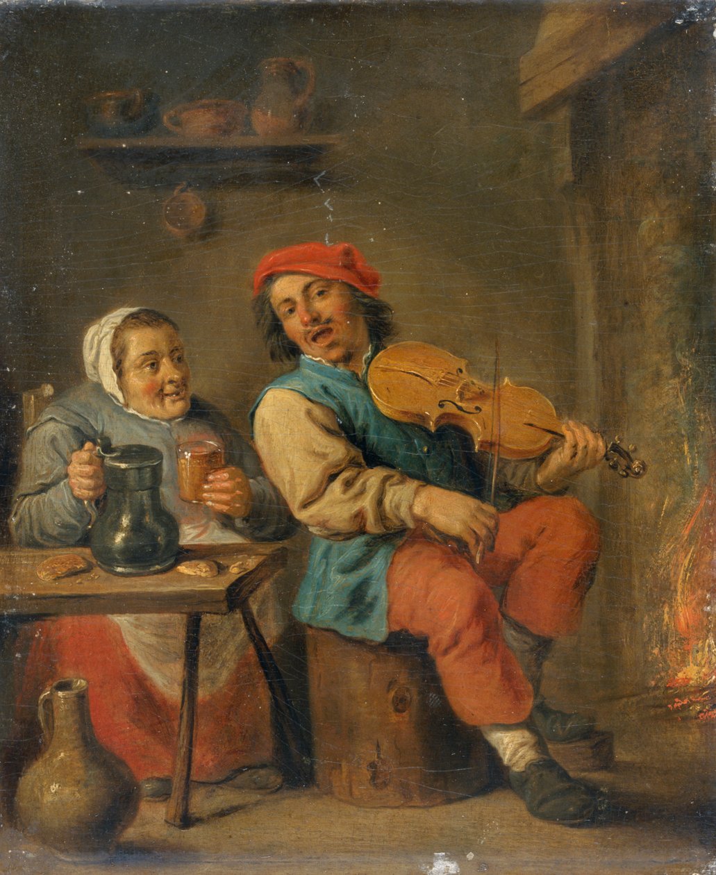 "Viulunsoittaja", 1630-1690 tekijältä David Teniers II