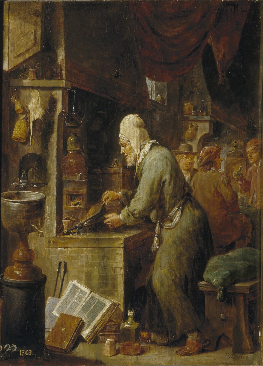 Alkemisti, 1631-1640 tekijältä David Teniers the Younger