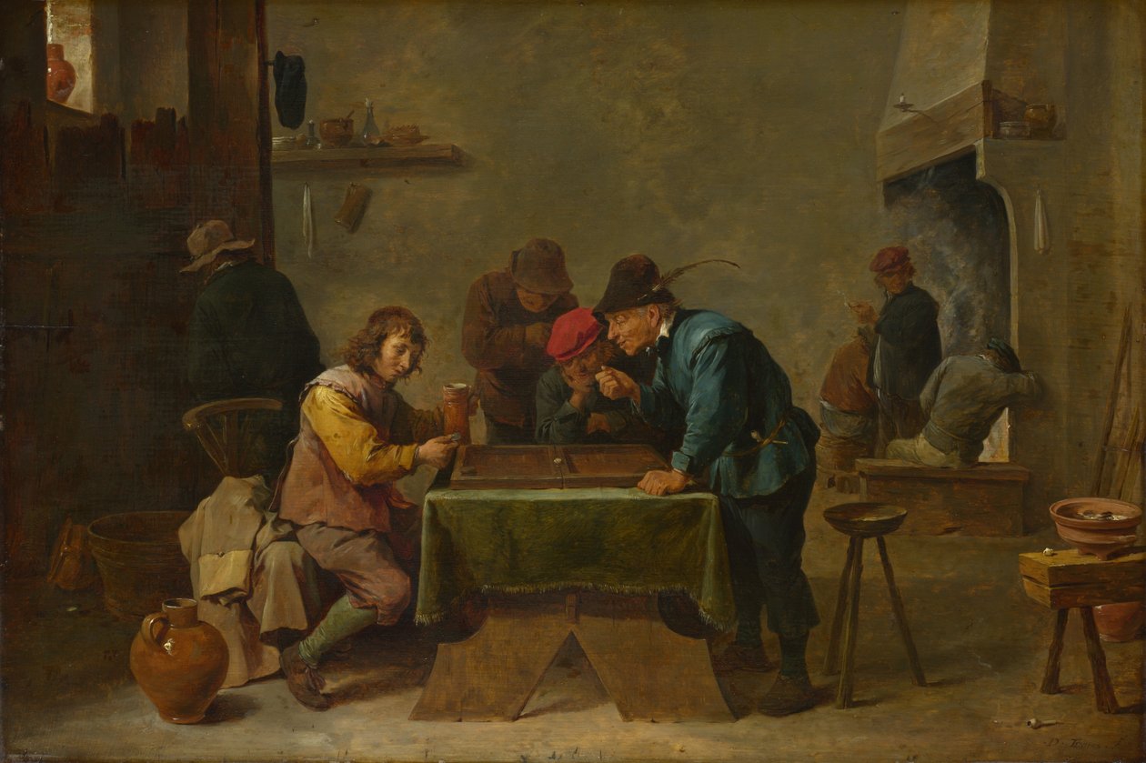 Backgammon Players, c. 1645 tekijältä David Teniers the Younger