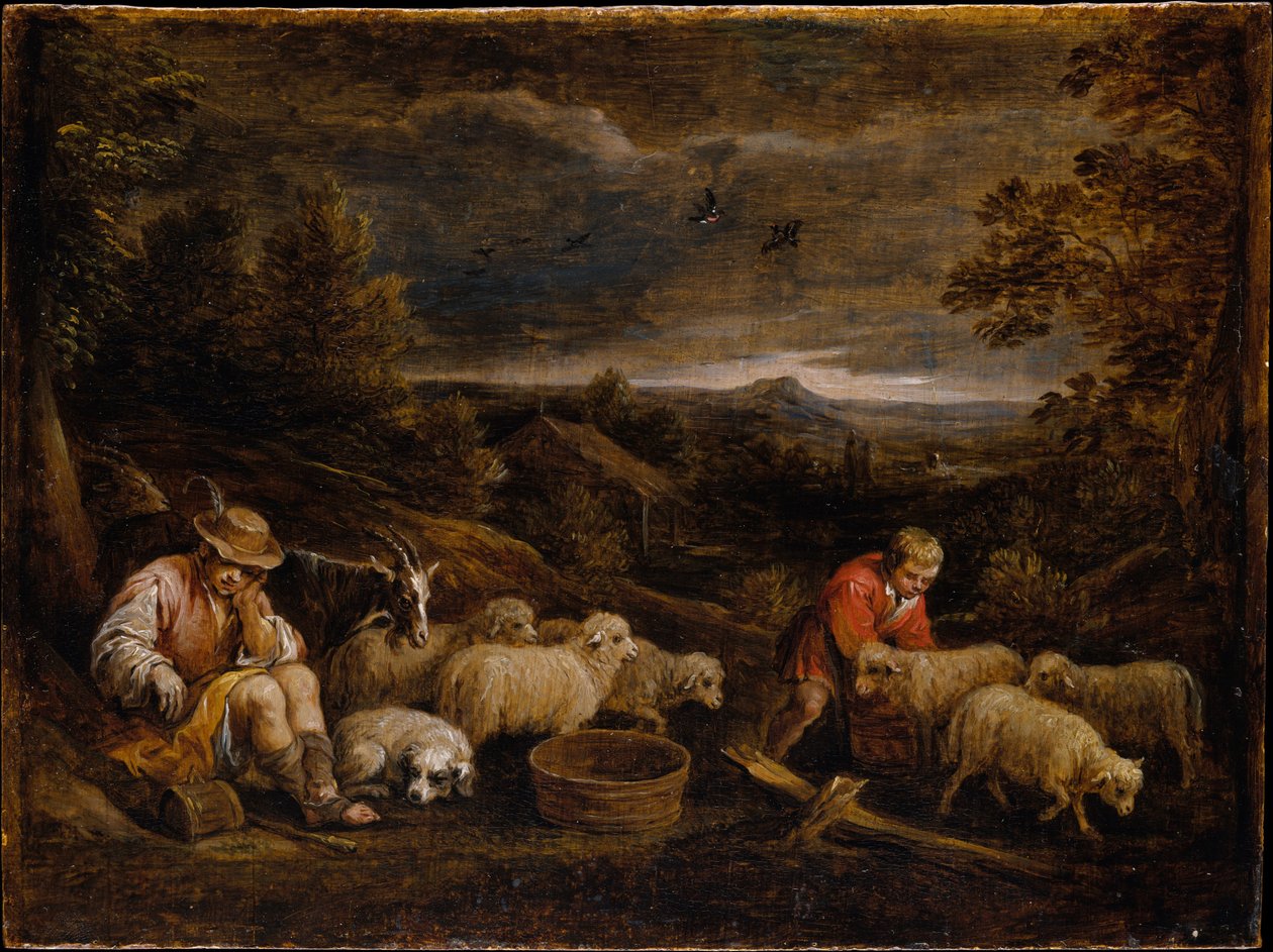 Paimenet ja lampaat tekijältä David Teniers the Younger