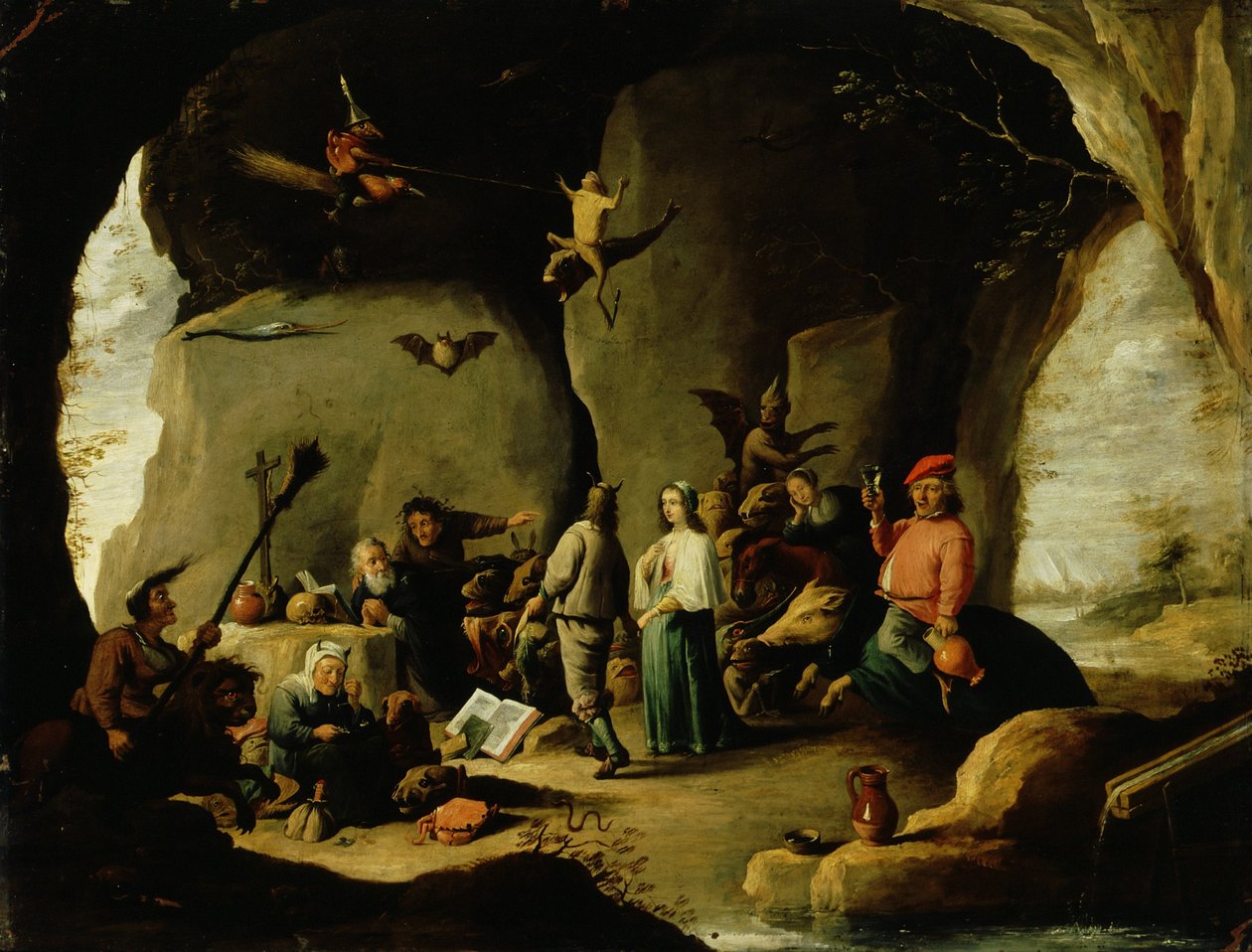 Pyhän Antoniuksen kiusaaminen tekijältä David Teniers the Younger