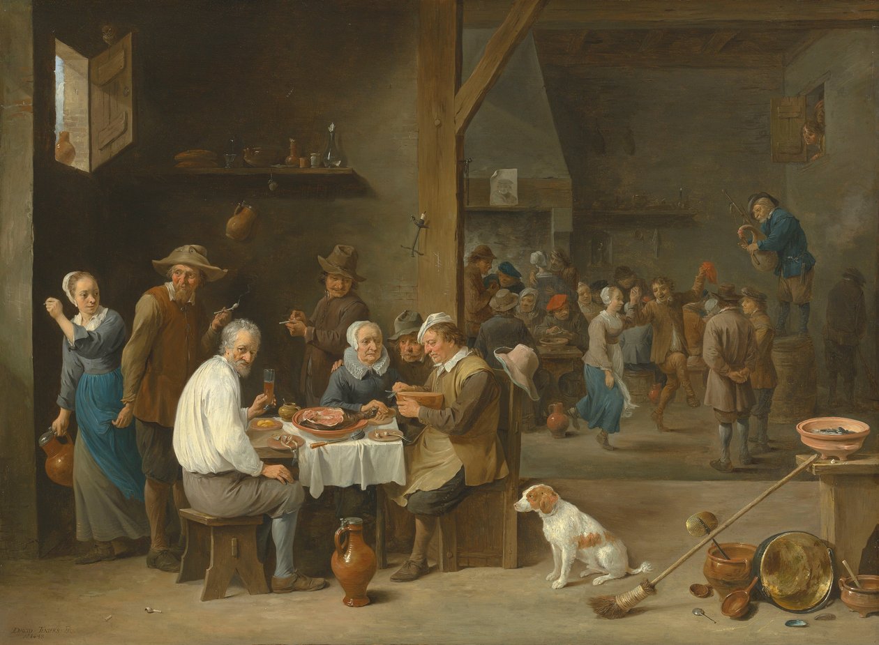 Kinkkuillallinen tekijältä David Teniers the Younger