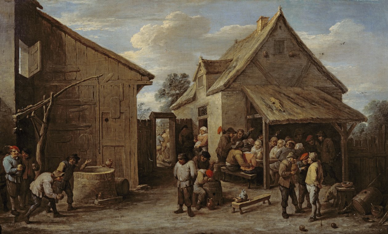 Majatalon piha tekijältä David Teniers the Younger