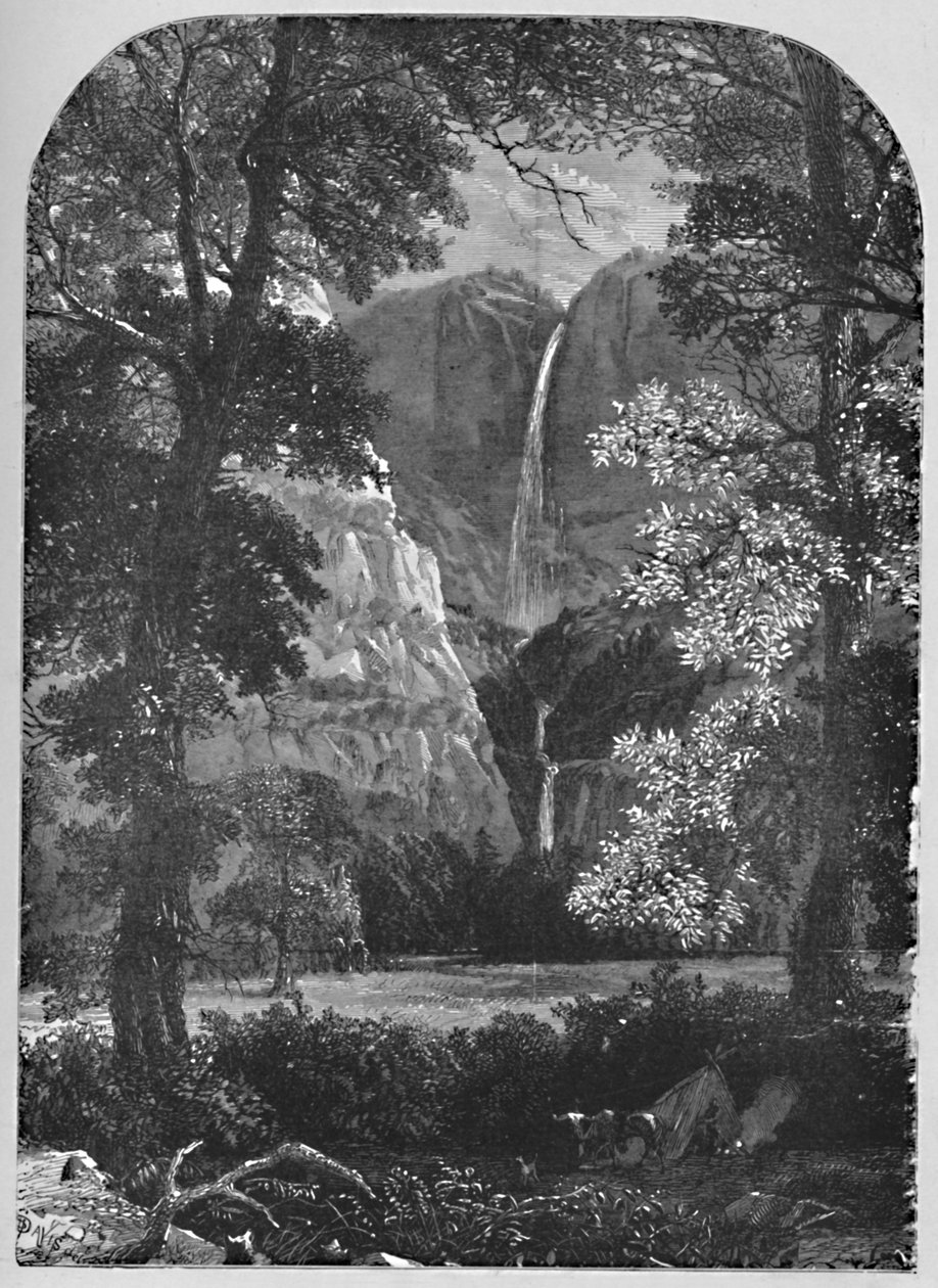 Yosemiten putoukset, 1883 tekijältä Davis