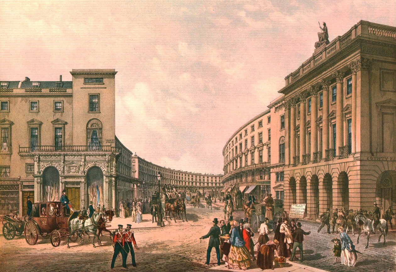 The Quadrant, Regent Street, c1852. tekijältä Day and Son