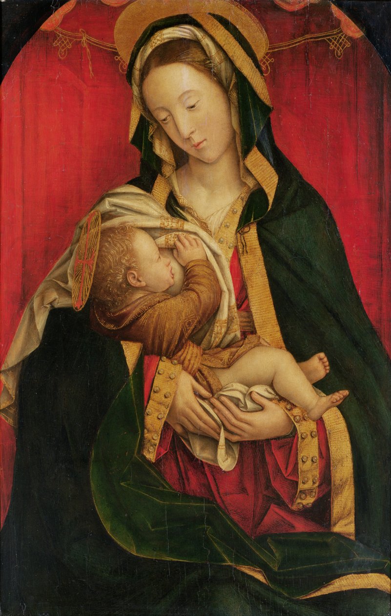 Madonna imettää lastaan, 1520-30 tekijältä Defendente Ferrari