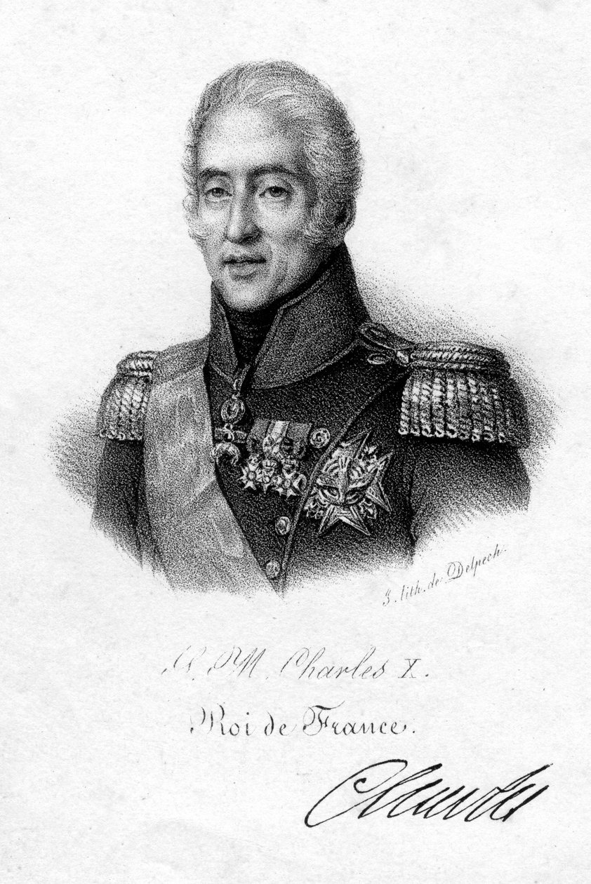 Kaarle X, Ranskan kuningas, 1800-luku. tekijältä Delpech