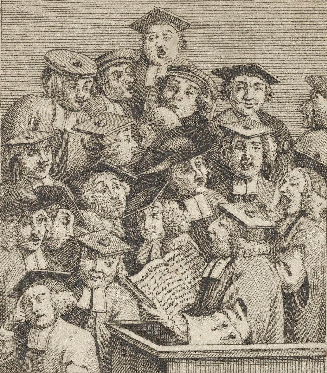 Estudiosos en una conferència, ca. 1800. finlandès tekijältä Dent