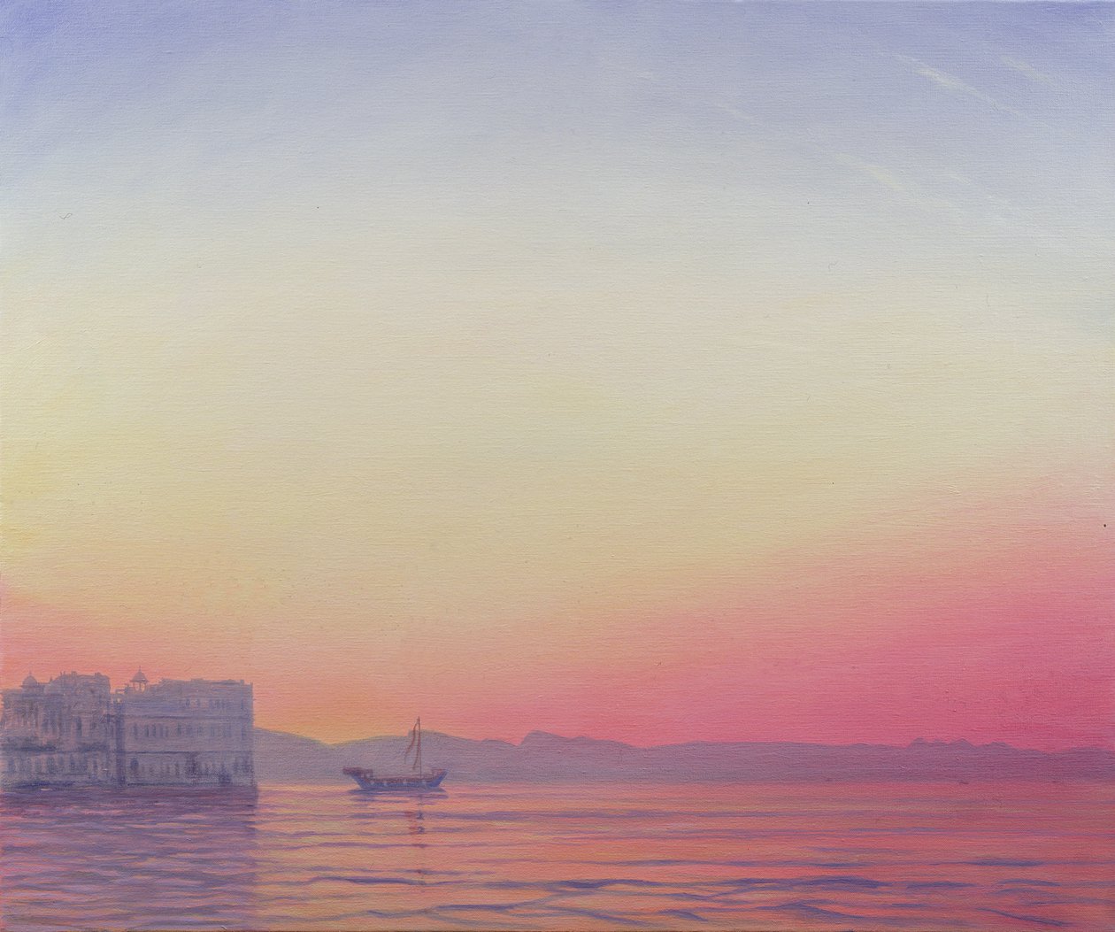 Auringonlasku Lake Palacessa, Udaipurissa tekijältä Derek Hare