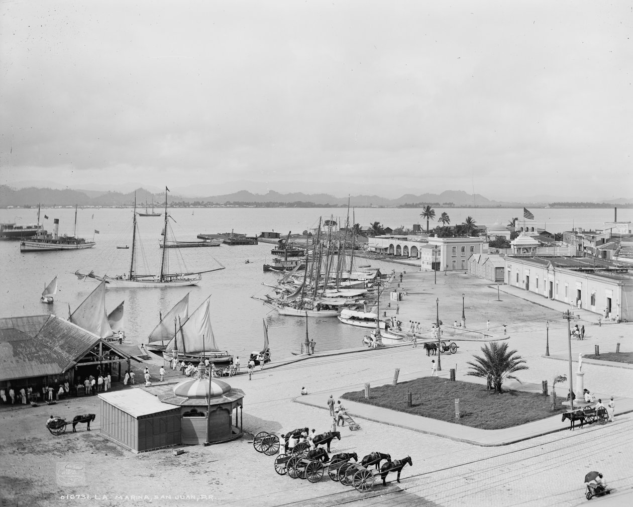 La Marina, San Juan, Puerto Rico, n. 1903 tekijältä Detroit Publishing Co.