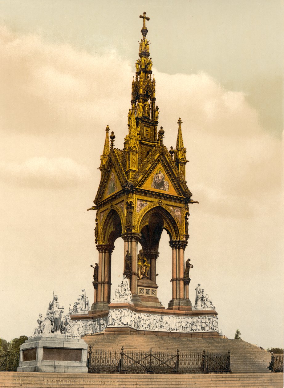 Albert Memorial, Lontoo, noin 1890-1900 tekijältä Detroit Publishing Co.