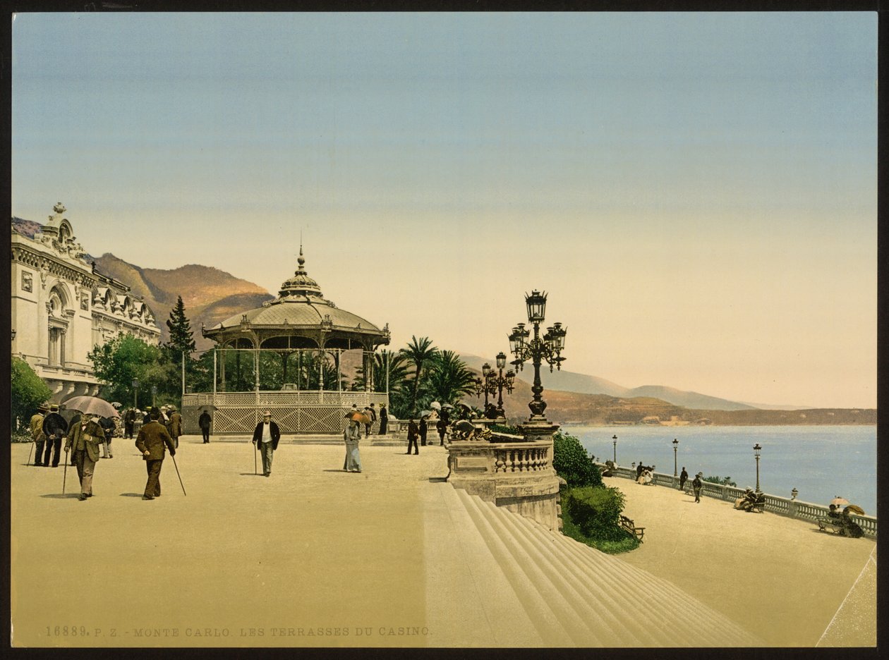 Casino Terrace, Monte Carlo, Riviera, Monaco tekijältä Detroit Publishing Co.