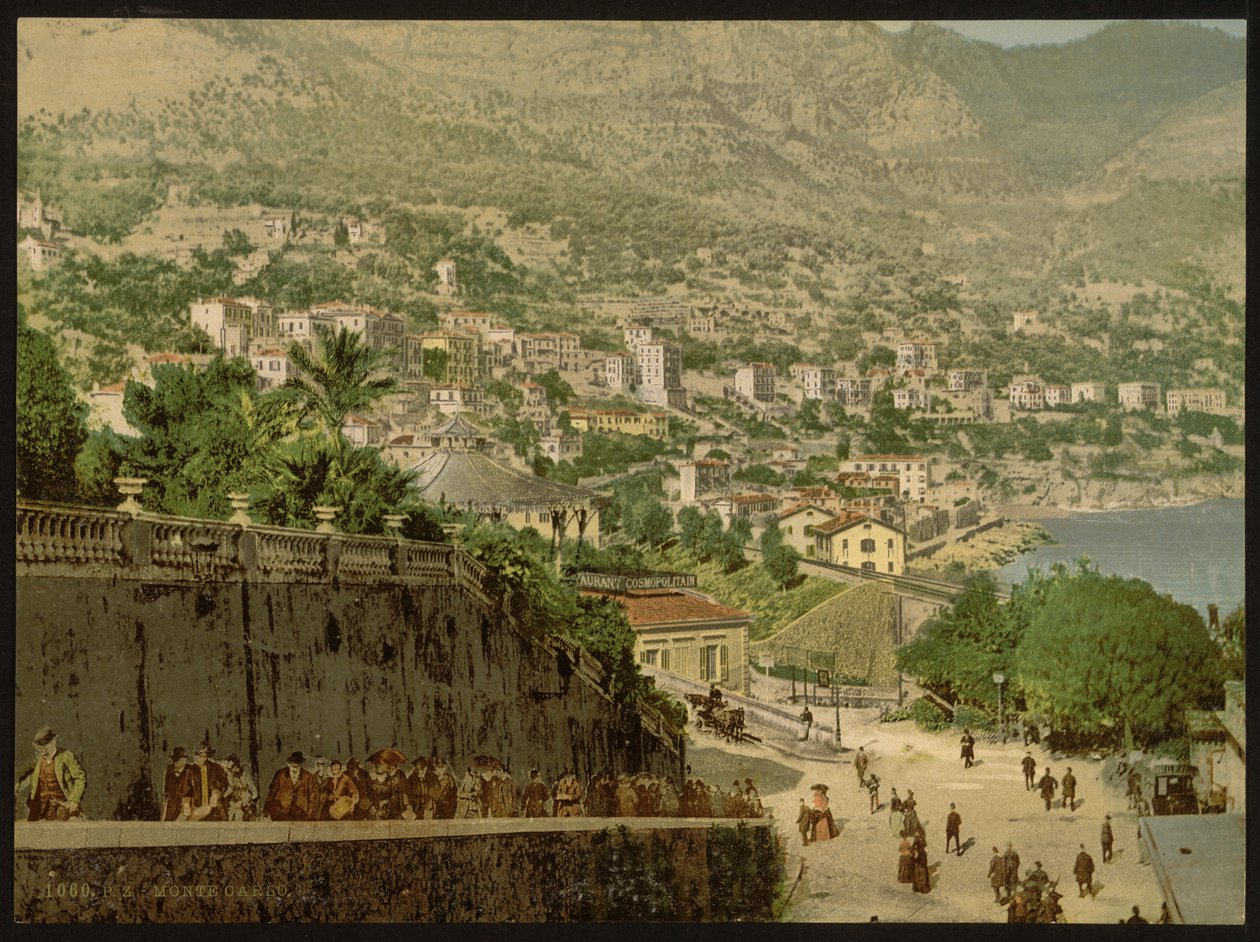 Yleisnäkymä, Monte Carlo, Riviera, Monaco tekijältä Detroit Publishing Co.
