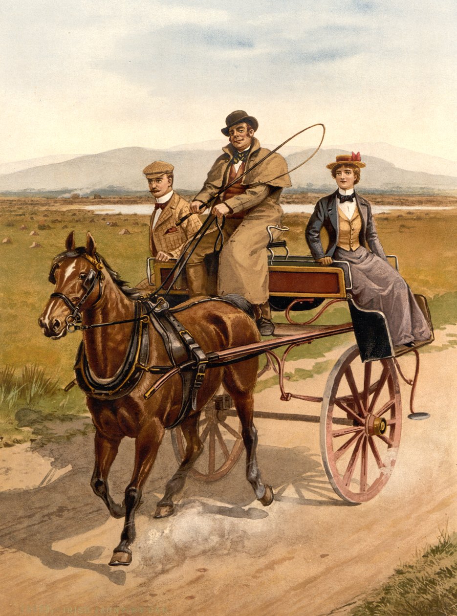 Irlantilainen huviauto, n. 1890 tekijältä Detroit Publishing Co.
