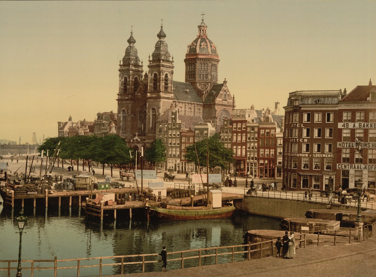 Nicholas Church, Amsterdam, 1890-90 tekijältä Detroit Publishing Co.