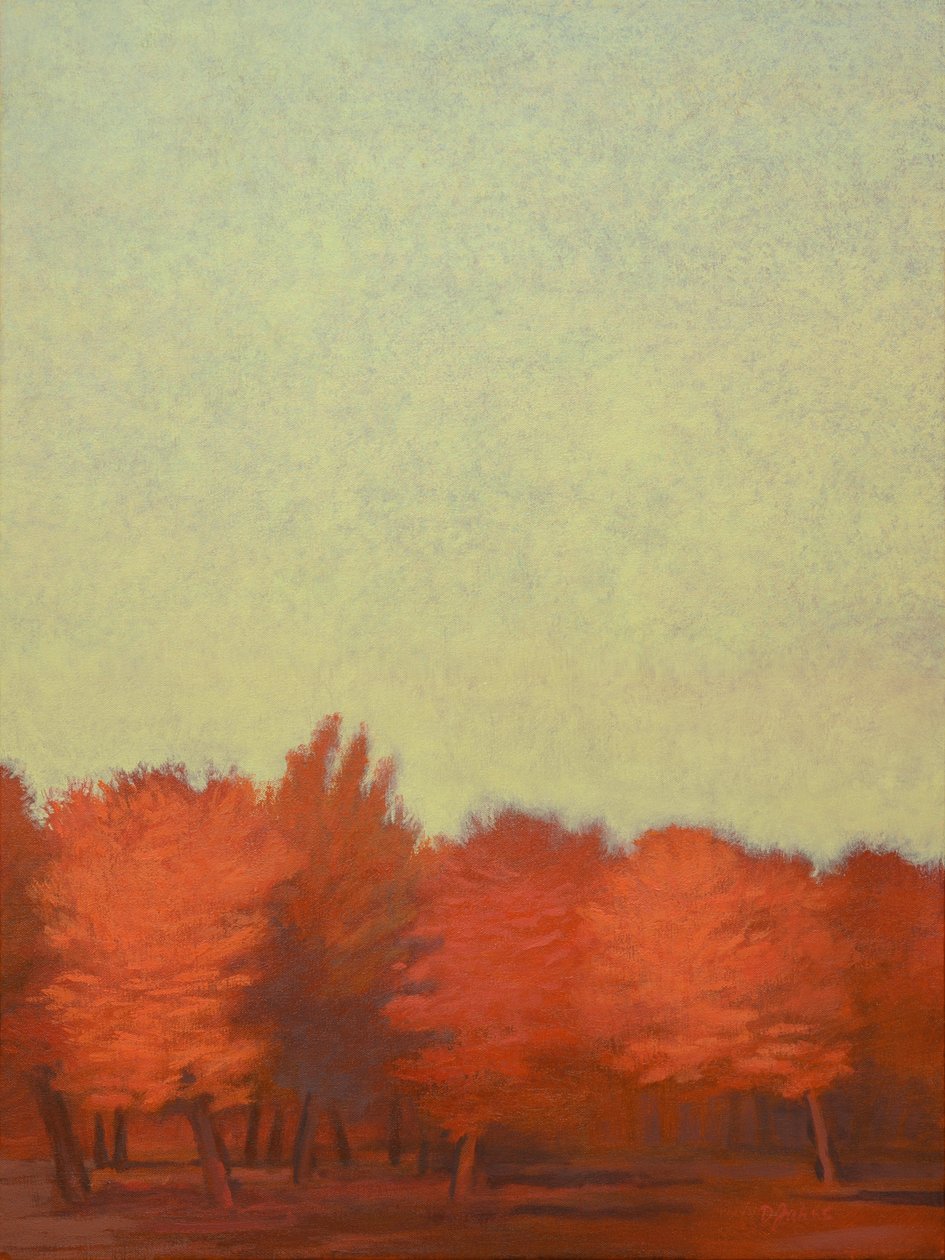 Punainen hedelmätarha-ii, 2008 (pastelli paperille) tekijältä Diana Jahns
